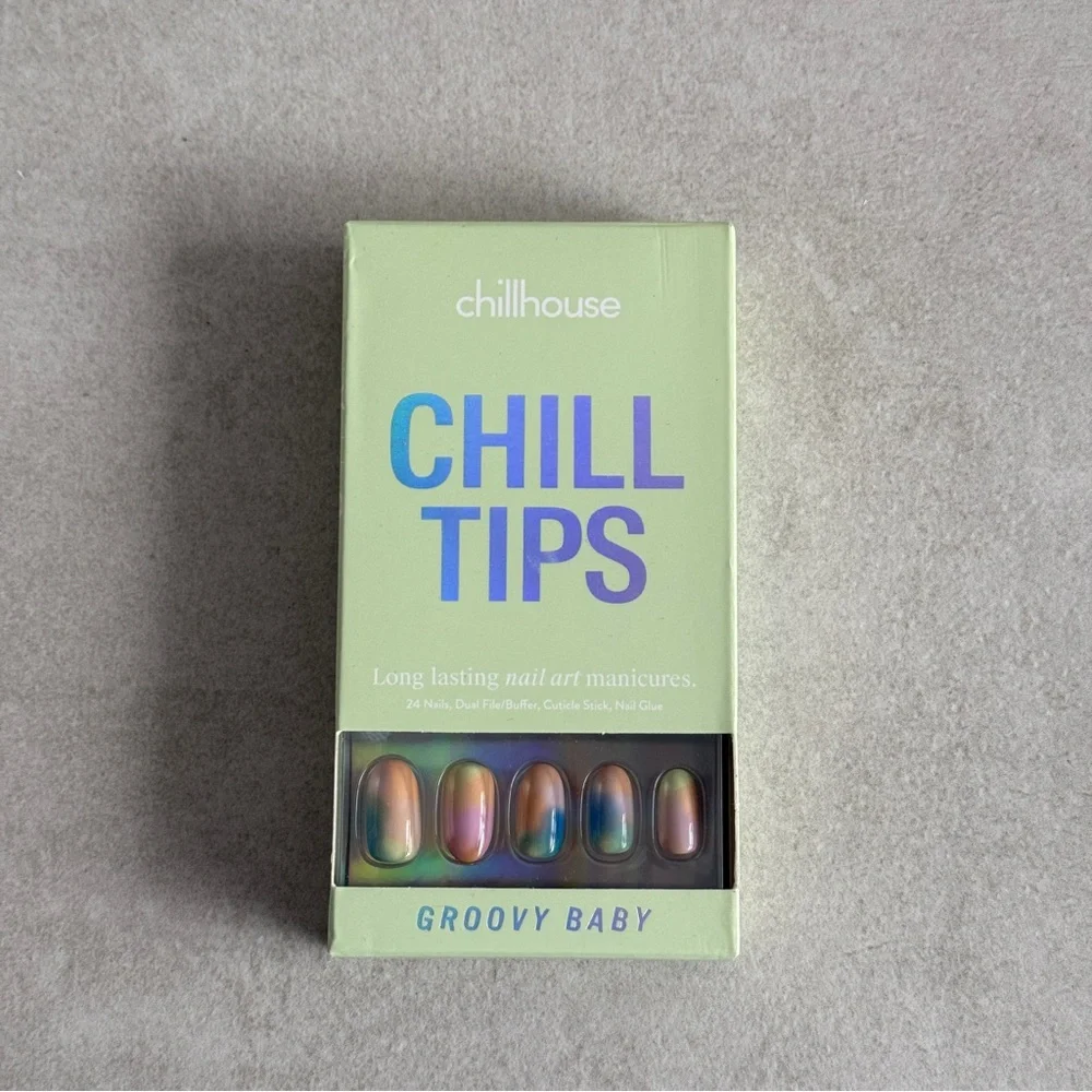 Chillhouse Chill Tips Press-On Nails - Groovy Baby - Long-Lasting Manicure